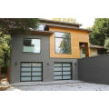 Modern and stylish garage door: reflective glass panel